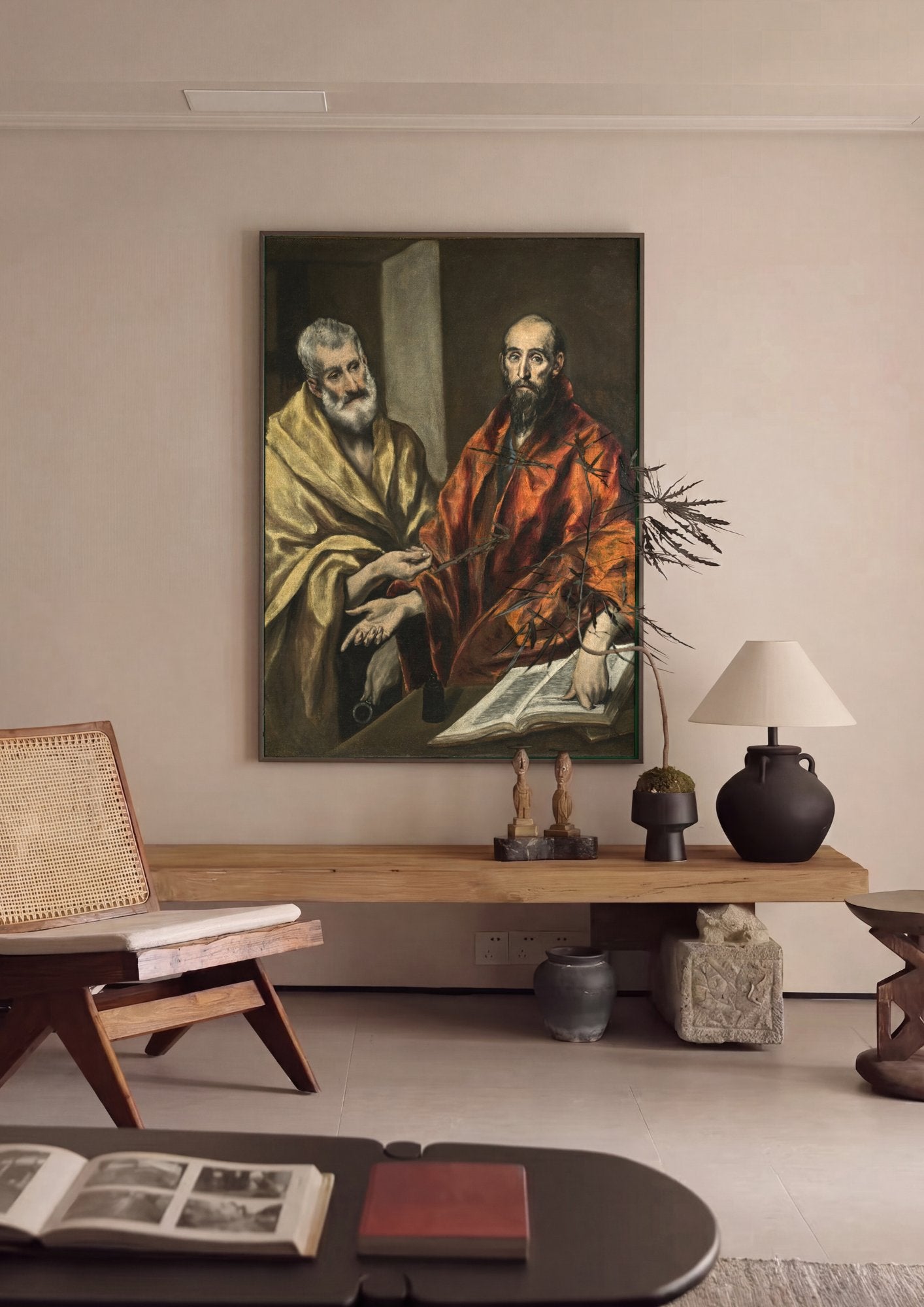 Quadro Decorativo São Pedro e São Paulo - El Greco em ambiente decorado