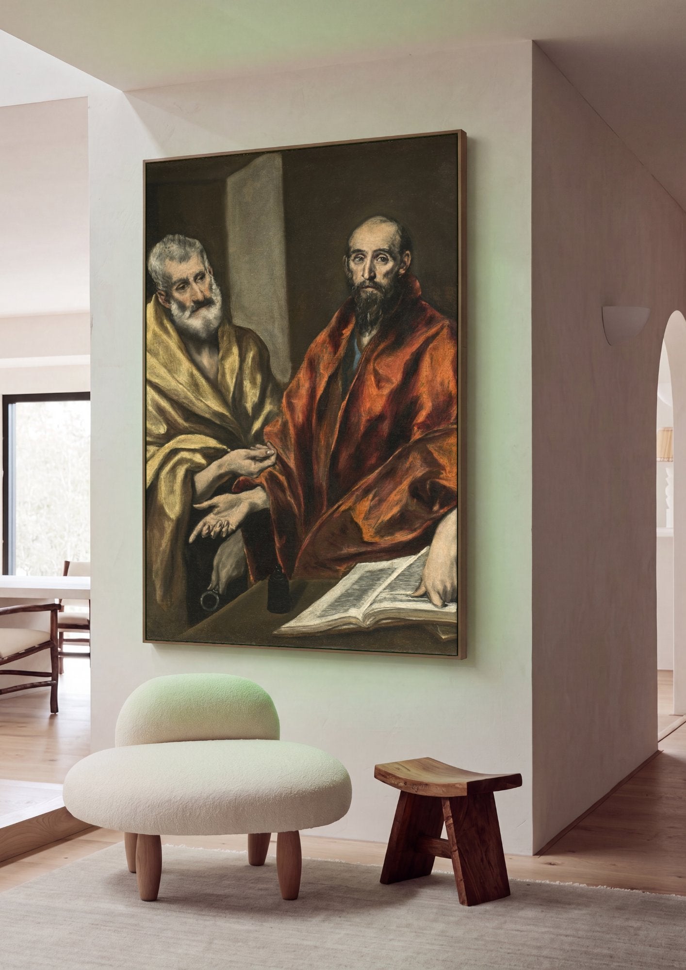 Quadro Decorativo São Pedro e São Paulo - El Greco em ambiente decorado