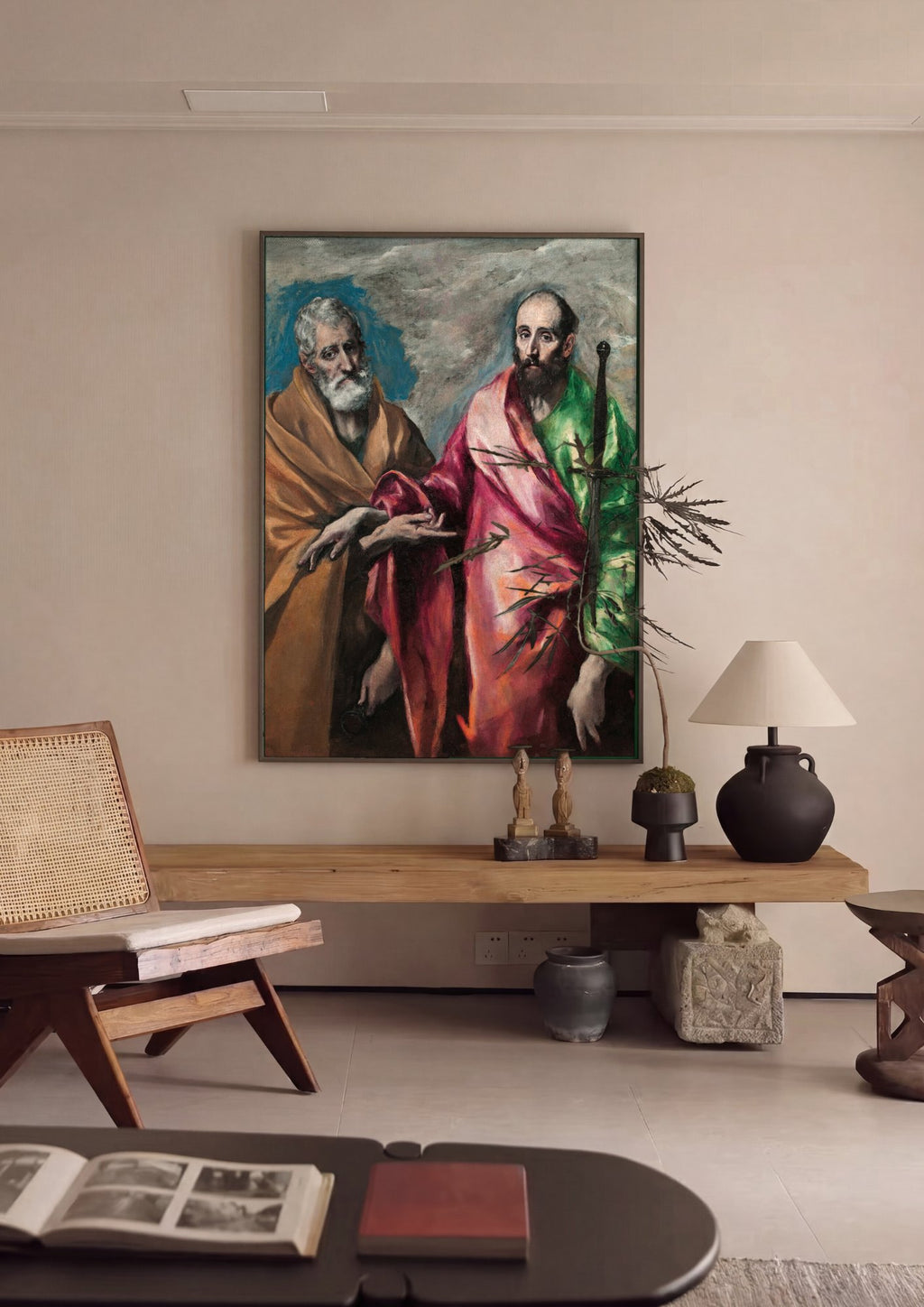 Quadro Decorativo São Pedro e São Paulo - El Greco em ambiente decorado