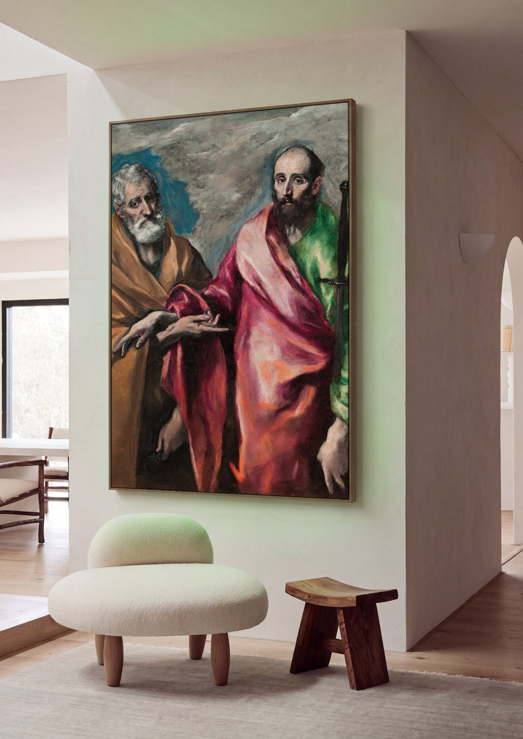 Quadro Decorativo São Pedro e São Paulo - El Greco em ambiente decorado