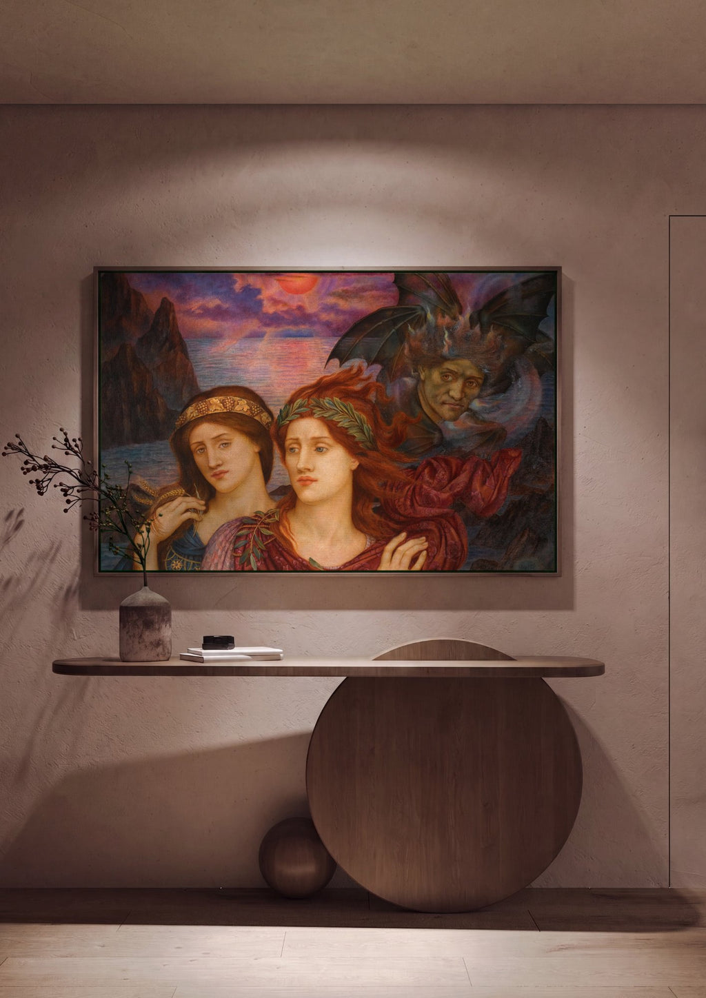 Quadro Decorativo 'The Cadence of Autumn' - E. De Morgan em ambiente decorado
