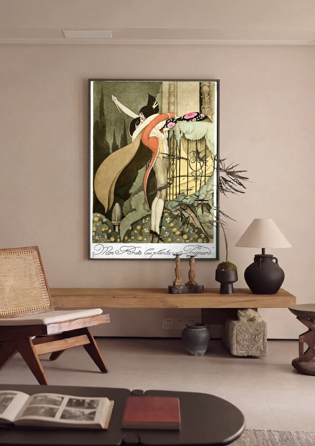 Quadro Decorativo Mon Bras Cuiplanta Un Poignard - Gerda Wegener em ambiente decorado