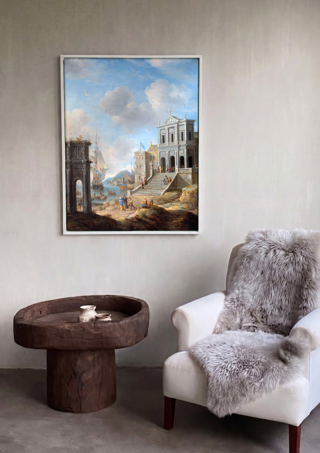 Quadro Decorativo Porto com Arquitetura Clássica - Beerstraaten em ambiente decorado