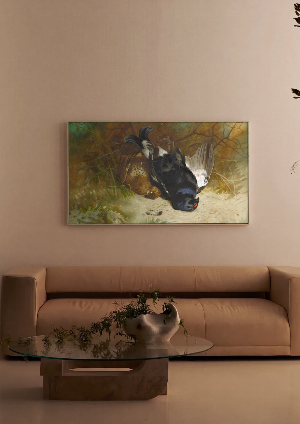 Quadro Decorativo Aves de Caça - Thorburn em ambiente decorado
