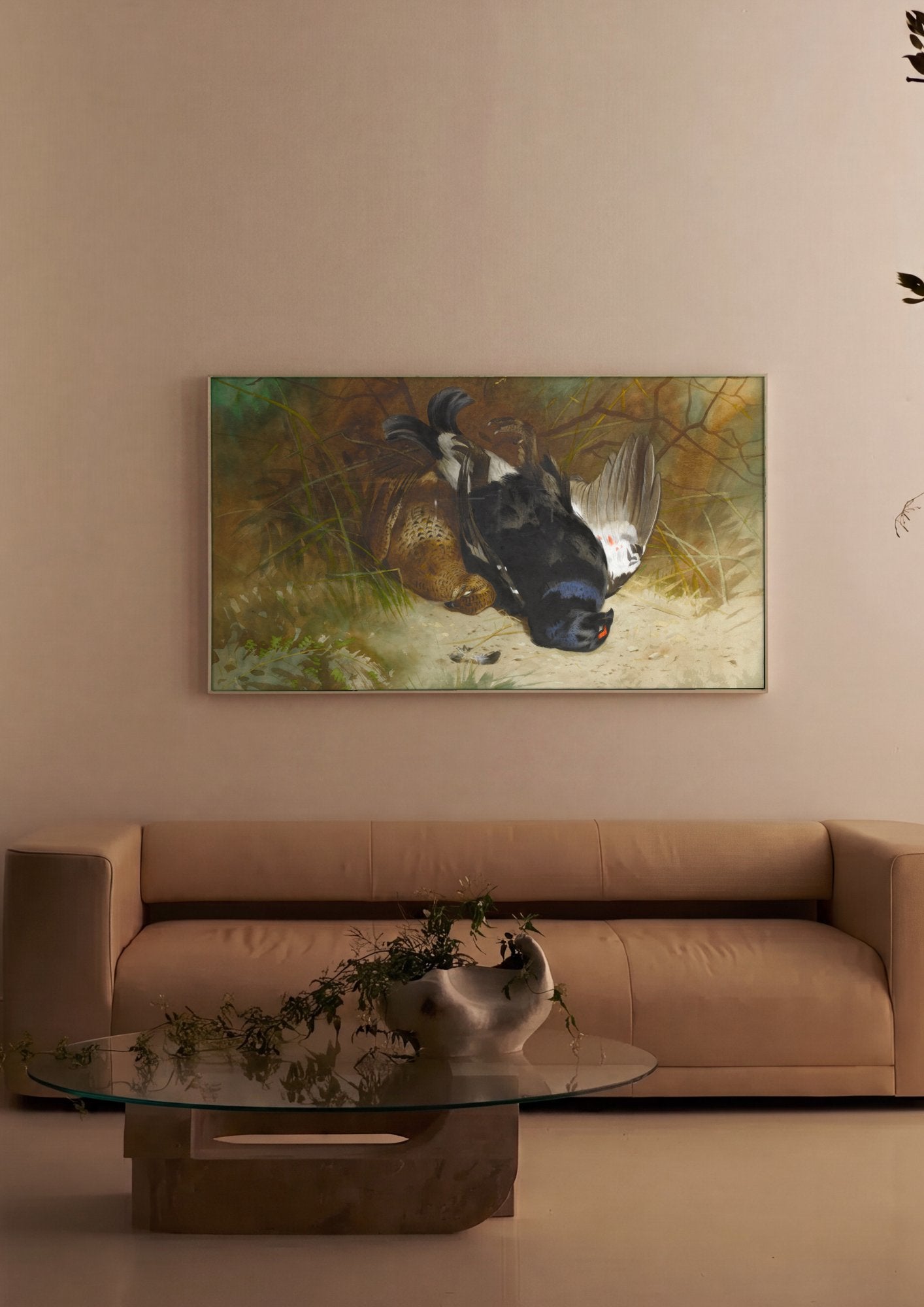 Quadro Decorativo Aves de Caça - Thorburn em ambiente decorado