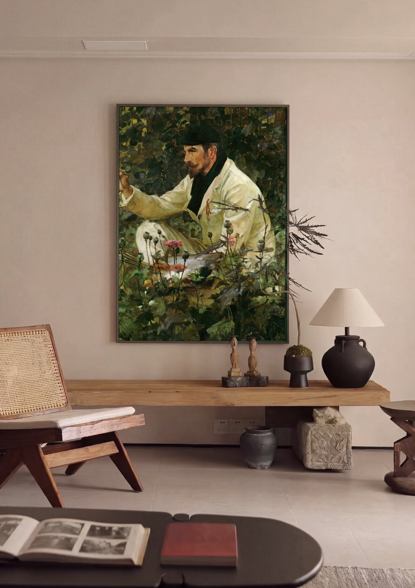 Quadro Decorativo O Pintor - James Jebusa Shannon em ambiente decorado