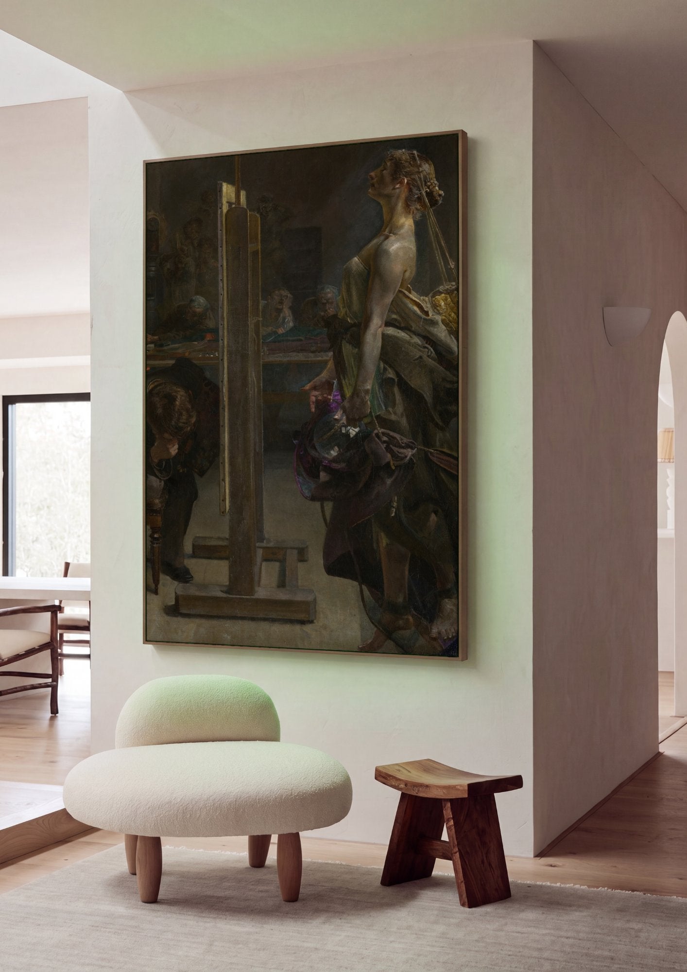 Quadro Decorativo A Arte e a Música (Musa) - Jacek Malczewski em ambiente decorado