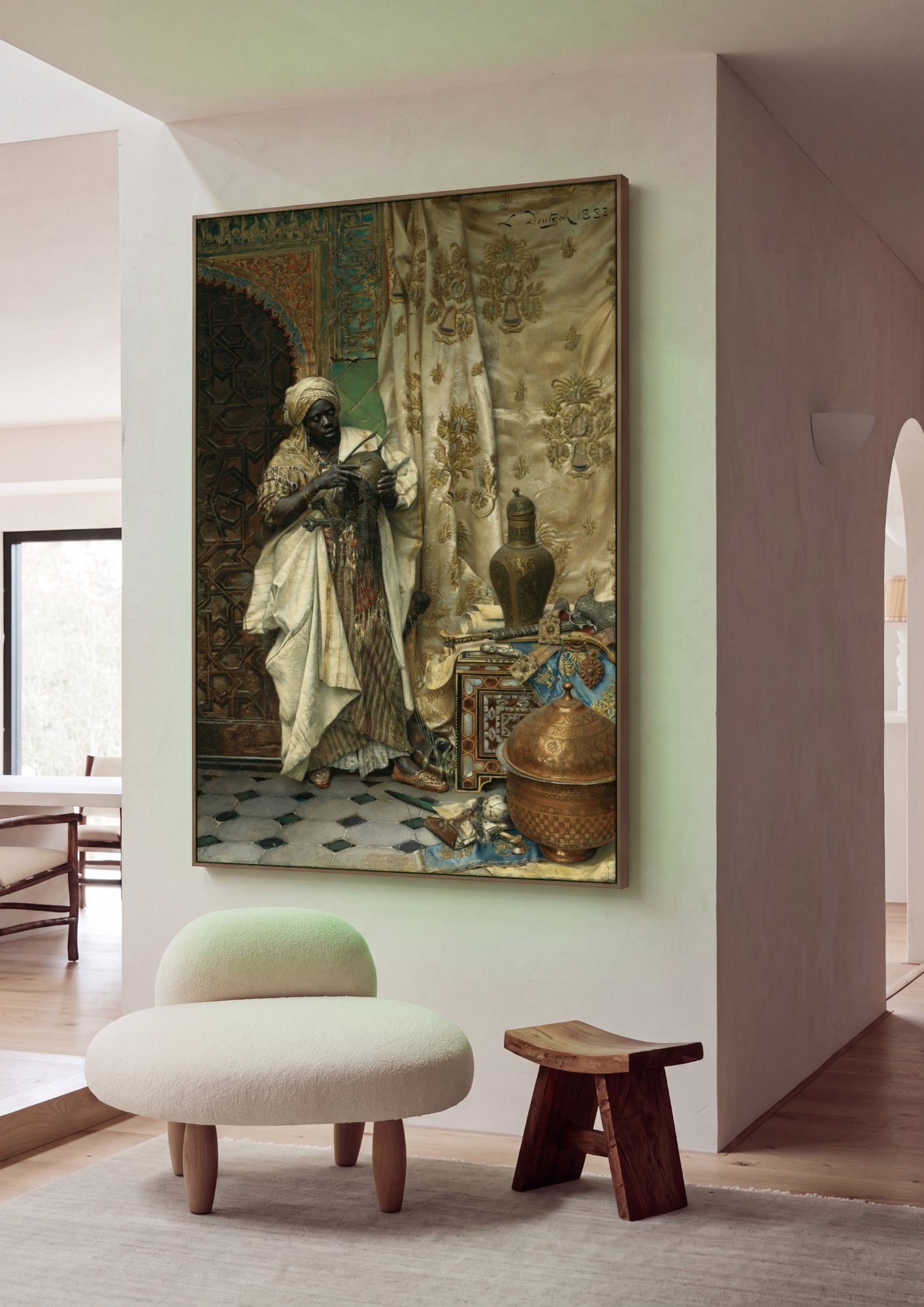 Quadro Decorativo O Escriba - Ludwig Deutsch em ambiente decorado