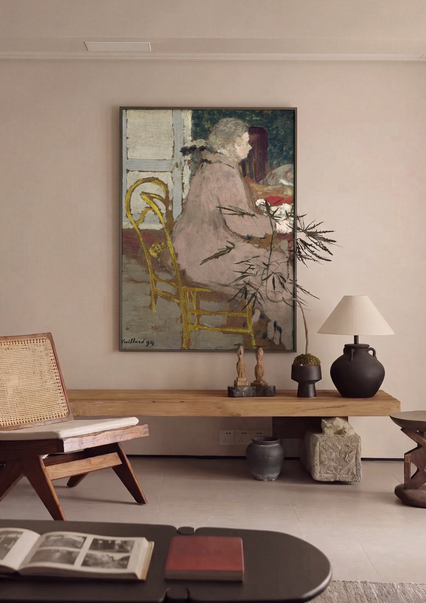 Quadro Decorativo A Costureira - Édouard Vuillard | quadro emoldurado na parede