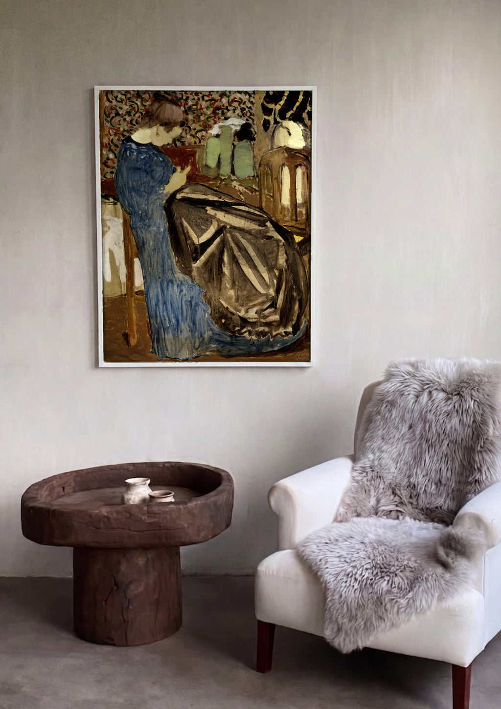 Quadro Decorativo A Costureira - Édouard Vuillard | quadro emoldurado na parede