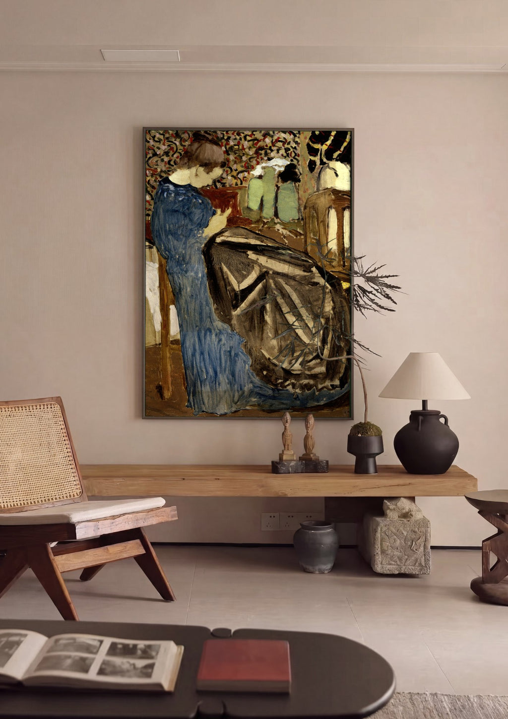 Quadro Decorativo A Costureira - Édouard Vuillard | quadro emoldurado na parede