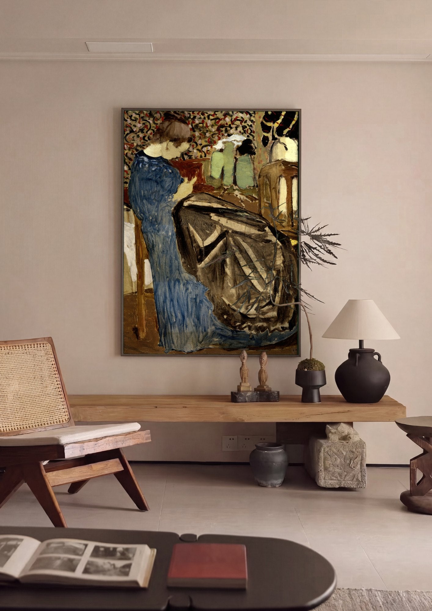 Quadro Decorativo A Costureira - Édouard Vuillard | quadro emoldurado na parede