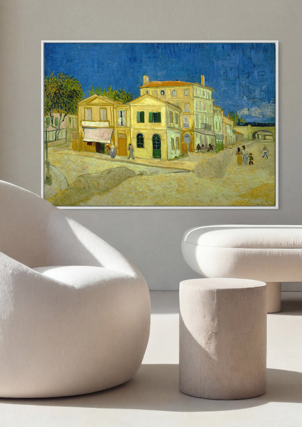Quadro Decorativo O Céu Azul de Arles - Van Gogh em ambiente decorado