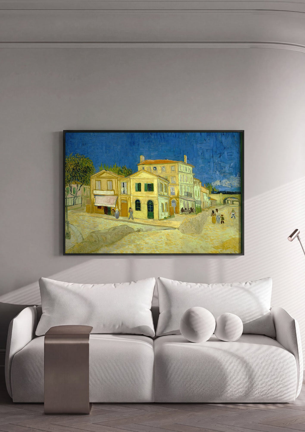 Quadro Decorativo O Céu Azul de Arles - Van Gogh em ambiente decorado