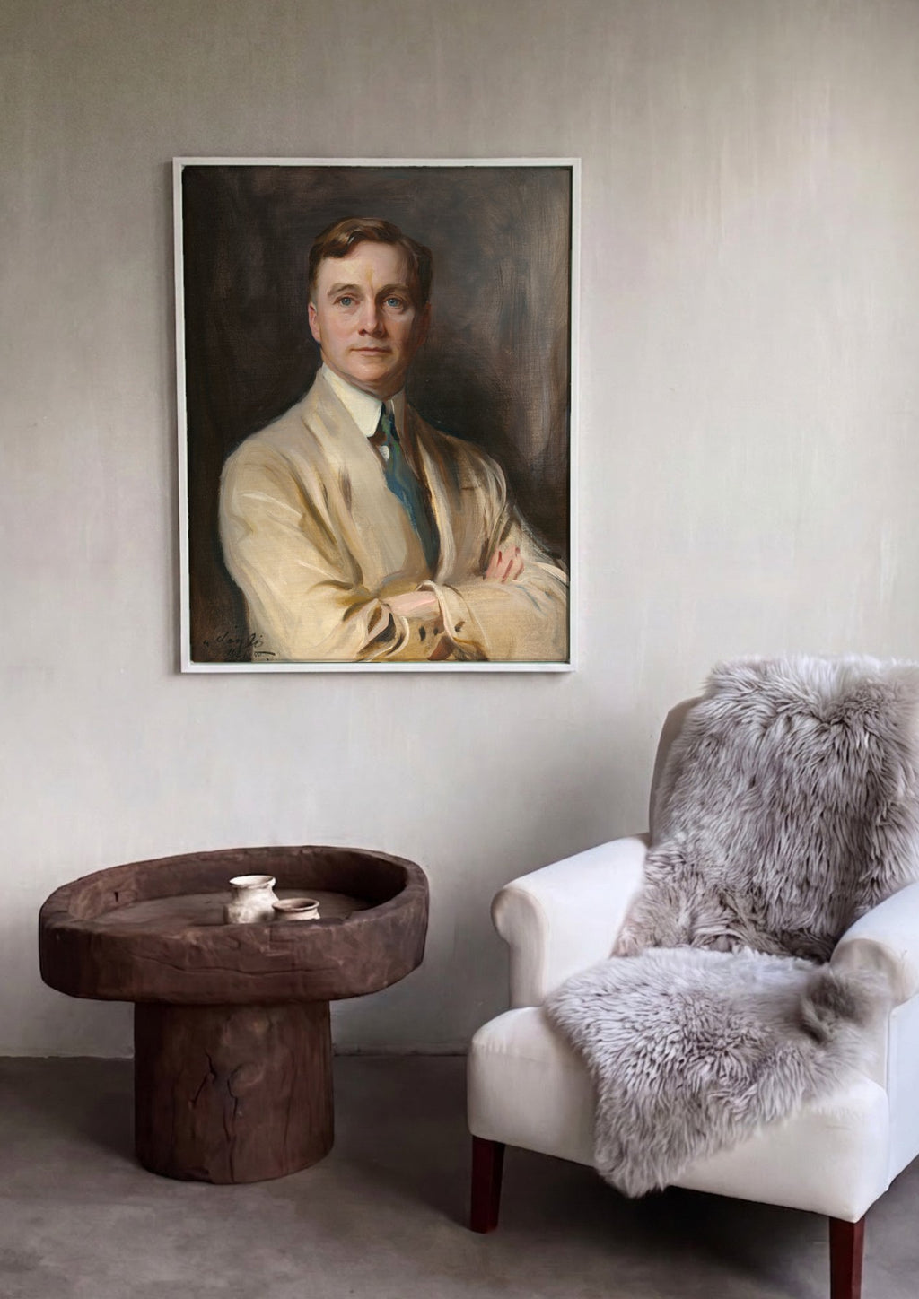 Quadro Decorativo Retrato de Jovem Cavalheiro - Philip Alexius de László em ambiente decorado