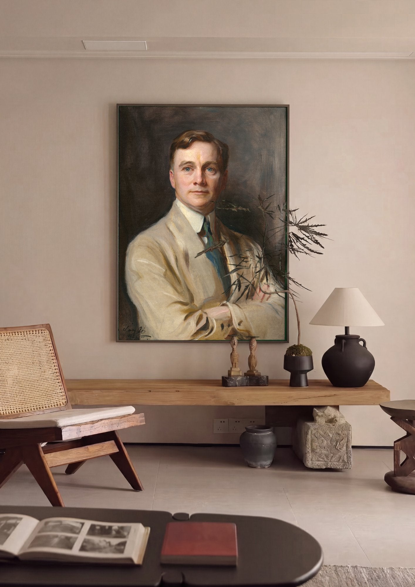 Quadro Decorativo Retrato de Jovem Cavalheiro - Philip Alexius de László em ambiente decorado