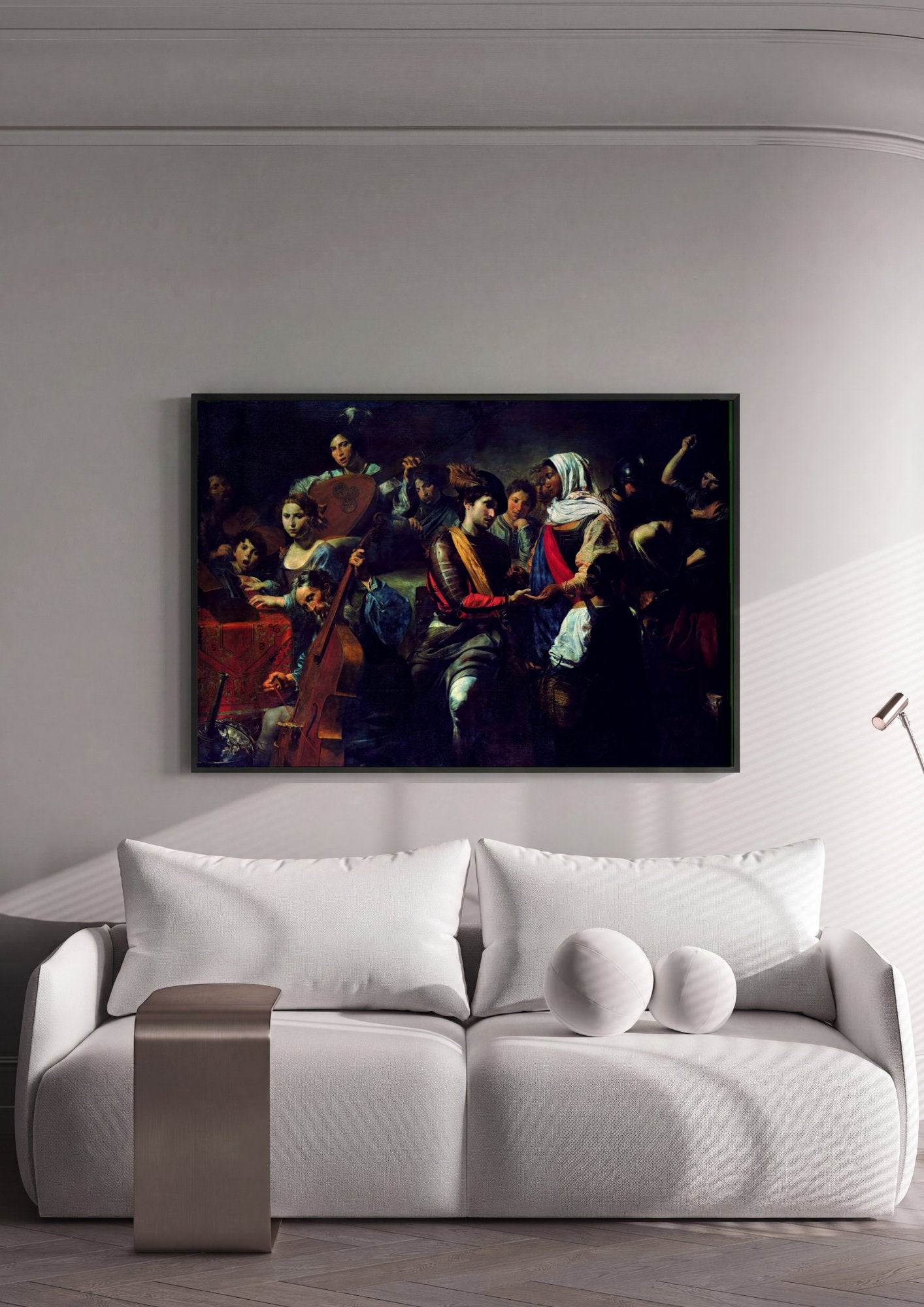 Quadro Decorativo A Guarda de Cristo - Valentin de Boulogne em ambiente decorado