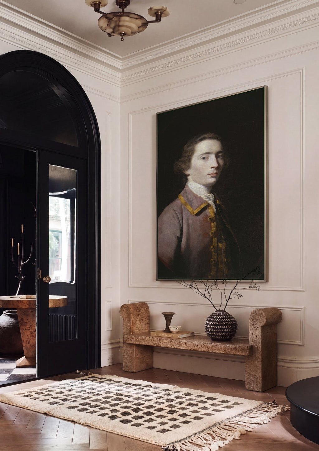 Quadro Decorativo Retrato de Jovem Cavalheiro - Sir Joshua Reynolds em ambiente decorado