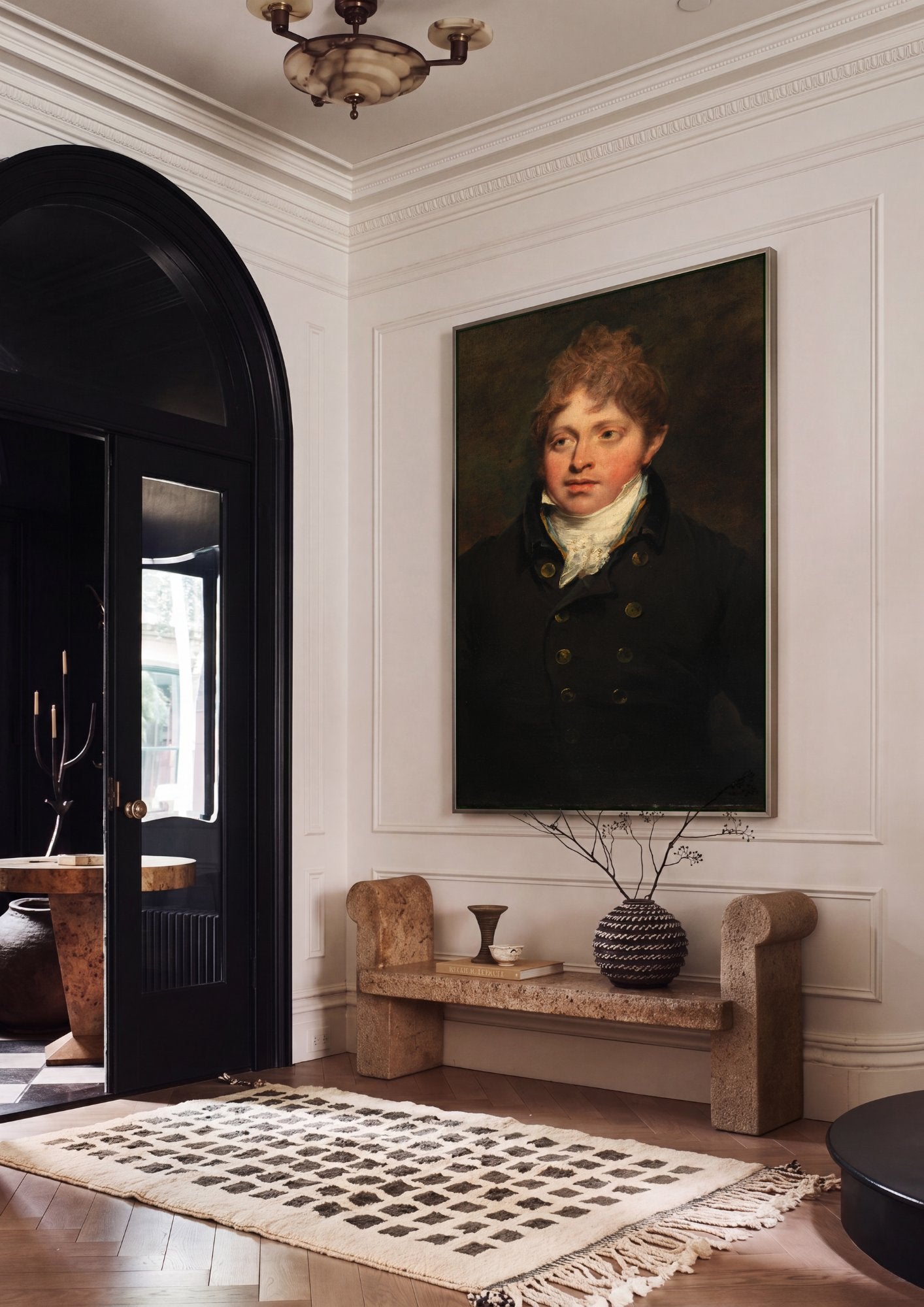 Quadro Decorativo Retrato de Jovem Cavalheiro - John Hoppner em ambiente decorado