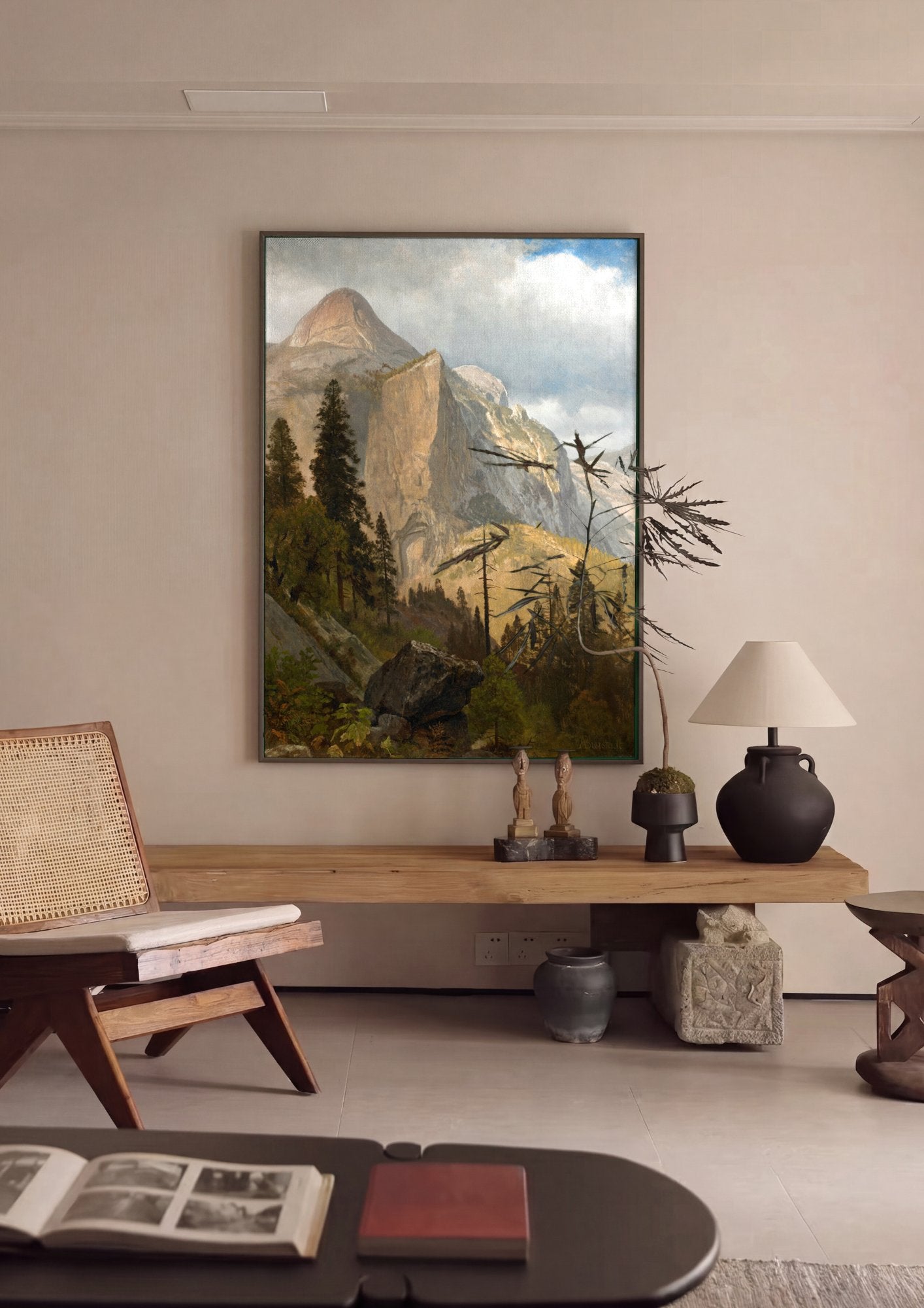 Quadro Decorativo Half Dome, Yosemite Valley - Albert Bierstadt em ambiente decorado