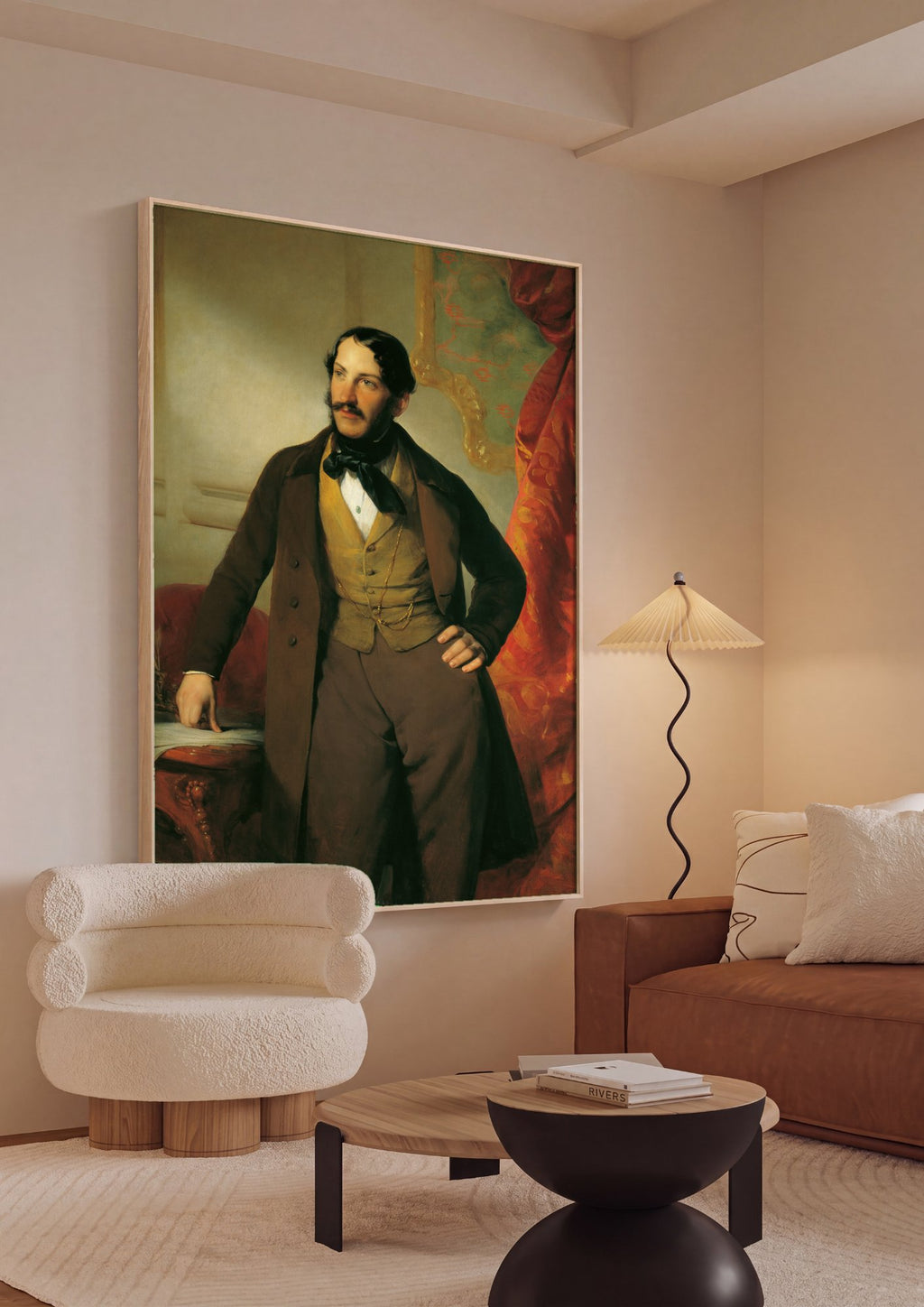 Quadro Decorativo Retrato de Jovem Cavalheiro - Amerling em ambiente decorado