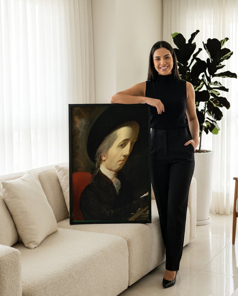 Quadro Decorativo Retrato de Jovem Cavalheiro - Benjamin West com modelo em ambiente
