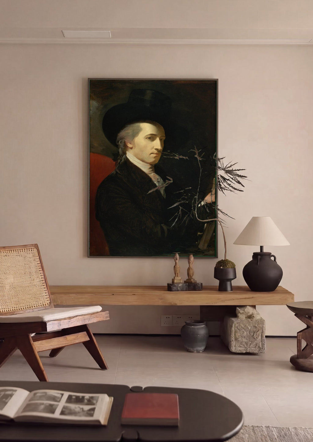 Quadro Decorativo Retrato de Jovem Cavalheiro - Benjamin West em ambiente decorado