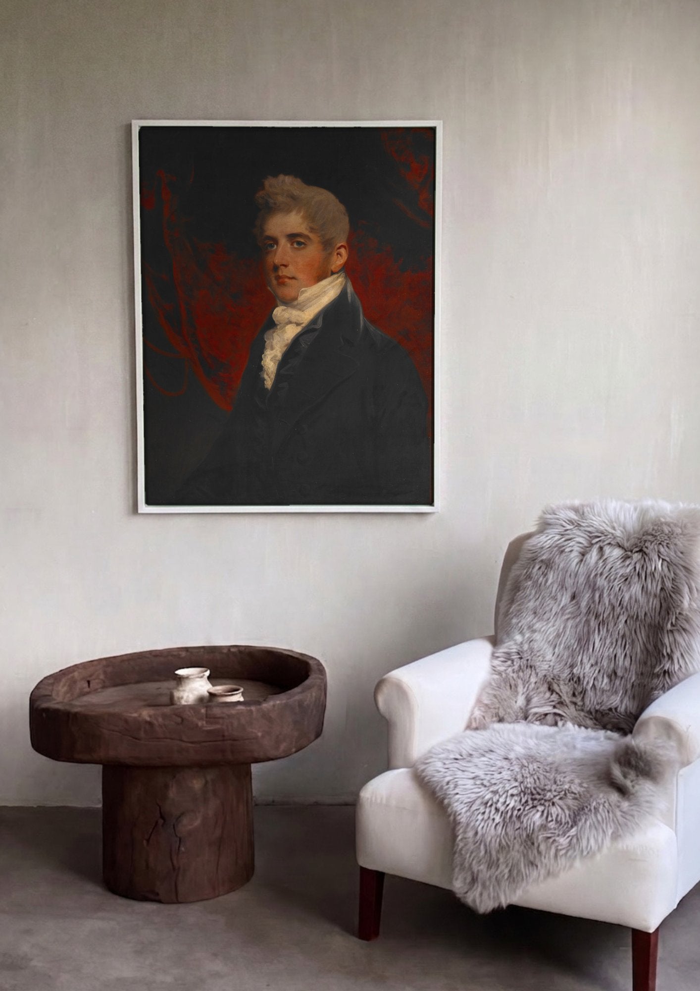 Quadro Decorativo Retrato de Jovem Cavalheiro - John Hoppner em ambiente decorado