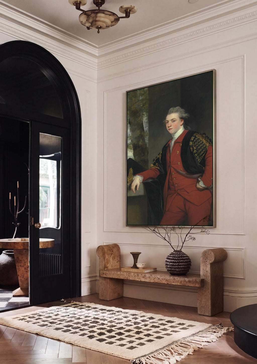 Quadro Decorativo Retrato de Jovem Cavalheiro - Sir Joshua Reynolds em ambiente decorado