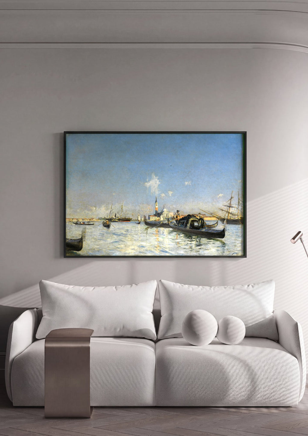Quadro Decorativo Canal de Veneza - Giovanni Boldini em ambiente decorado