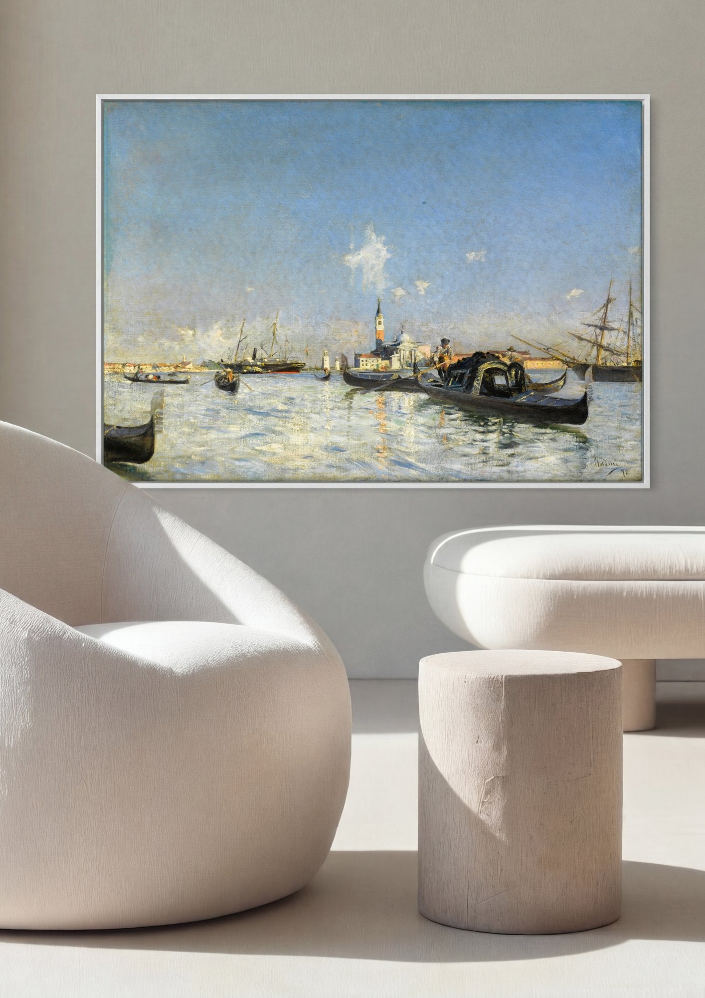 Quadro Decorativo Canal de Veneza - Giovanni Boldini em ambiente decorado