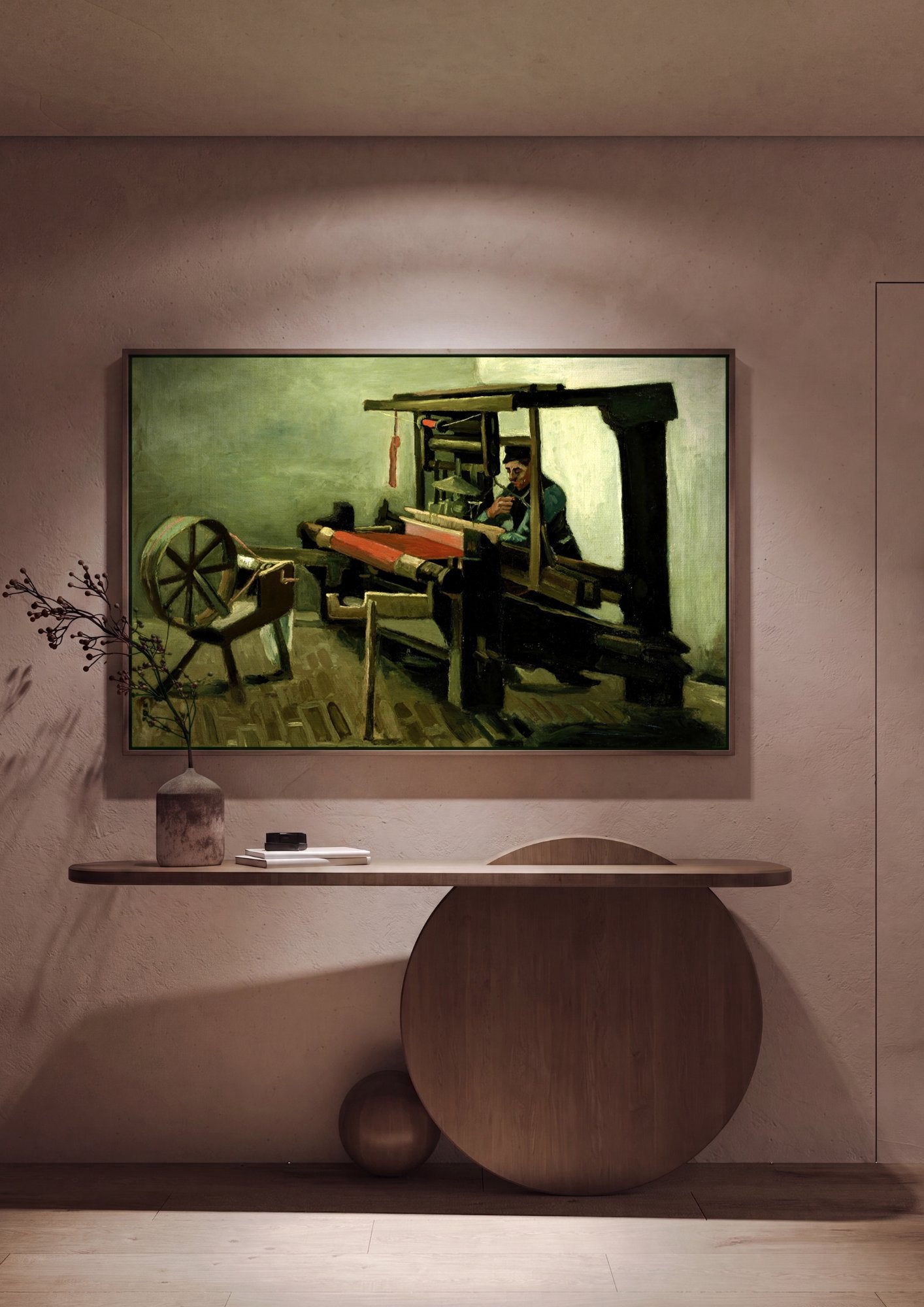 Quadro Decorativo O Tecelão – Vincent van Gogh em ambiente decorado
