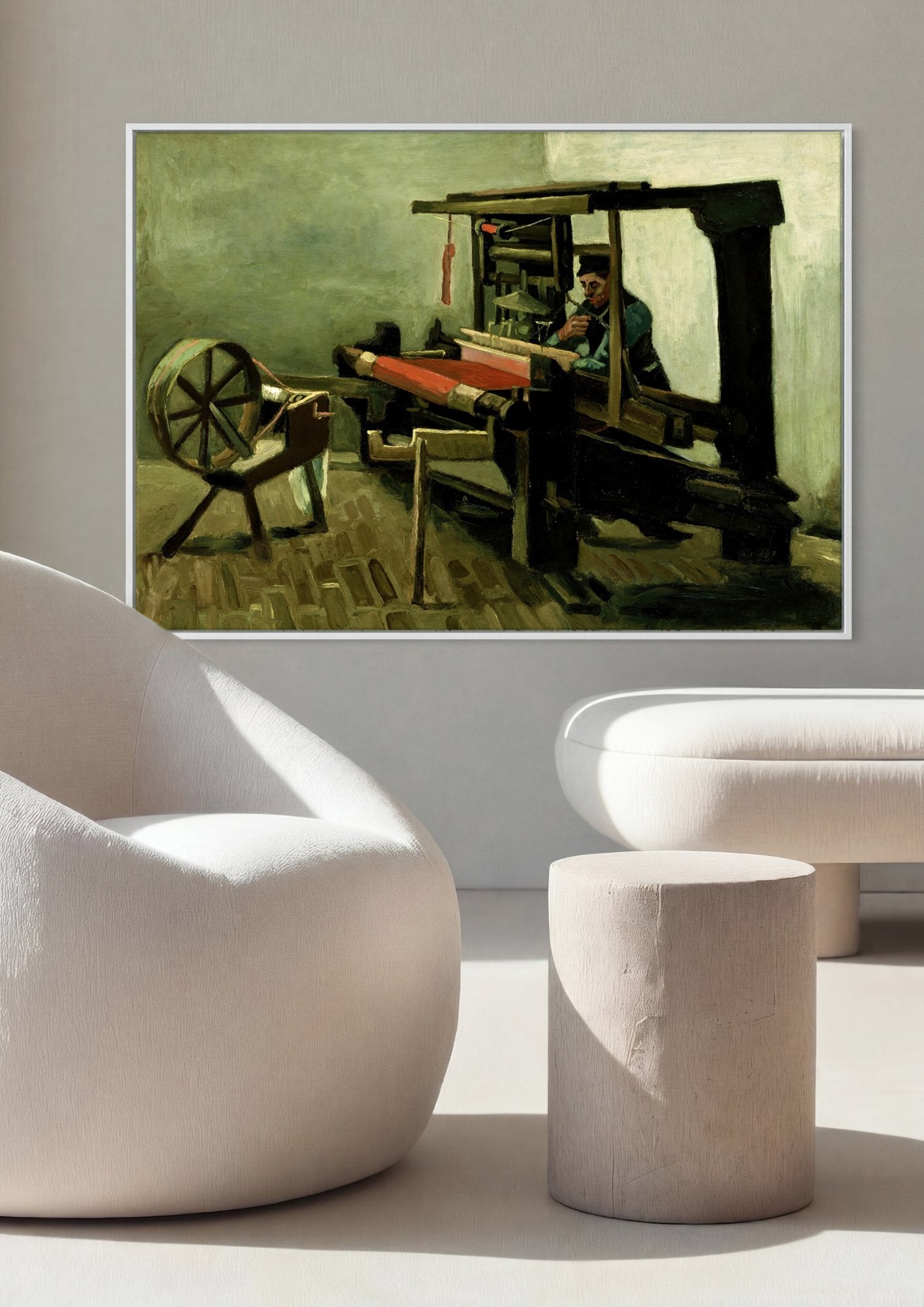 Quadro Decorativo O Tecelão – Vincent van Gogh em ambiente decorado