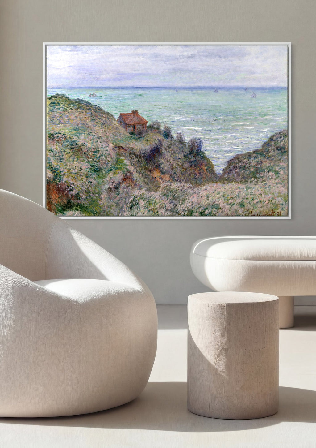 Quadro Decorativo A Casa do Pescador, Varengeville - Monet em ambiente decorado
