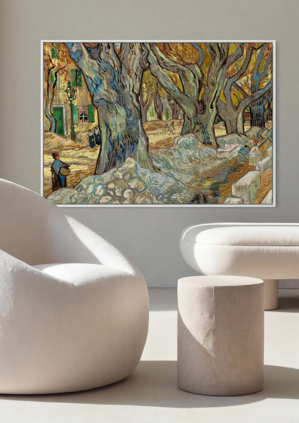 Quadro Decorativo Les Grands Platanes - Vincent van Gogh em ambiente decorado