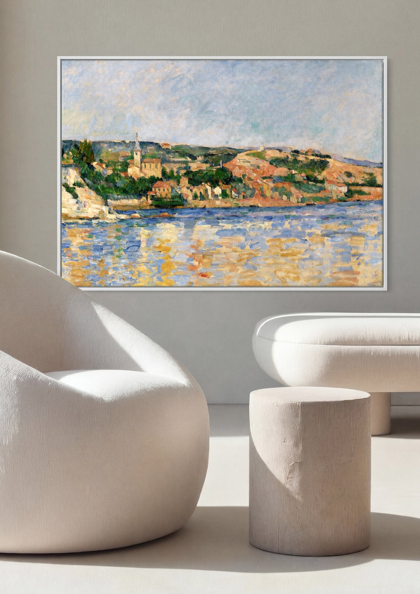 Quadro Decorativo A Baía de Marselha vista de L'Estaque - Paul Cézanne em ambiente decorado