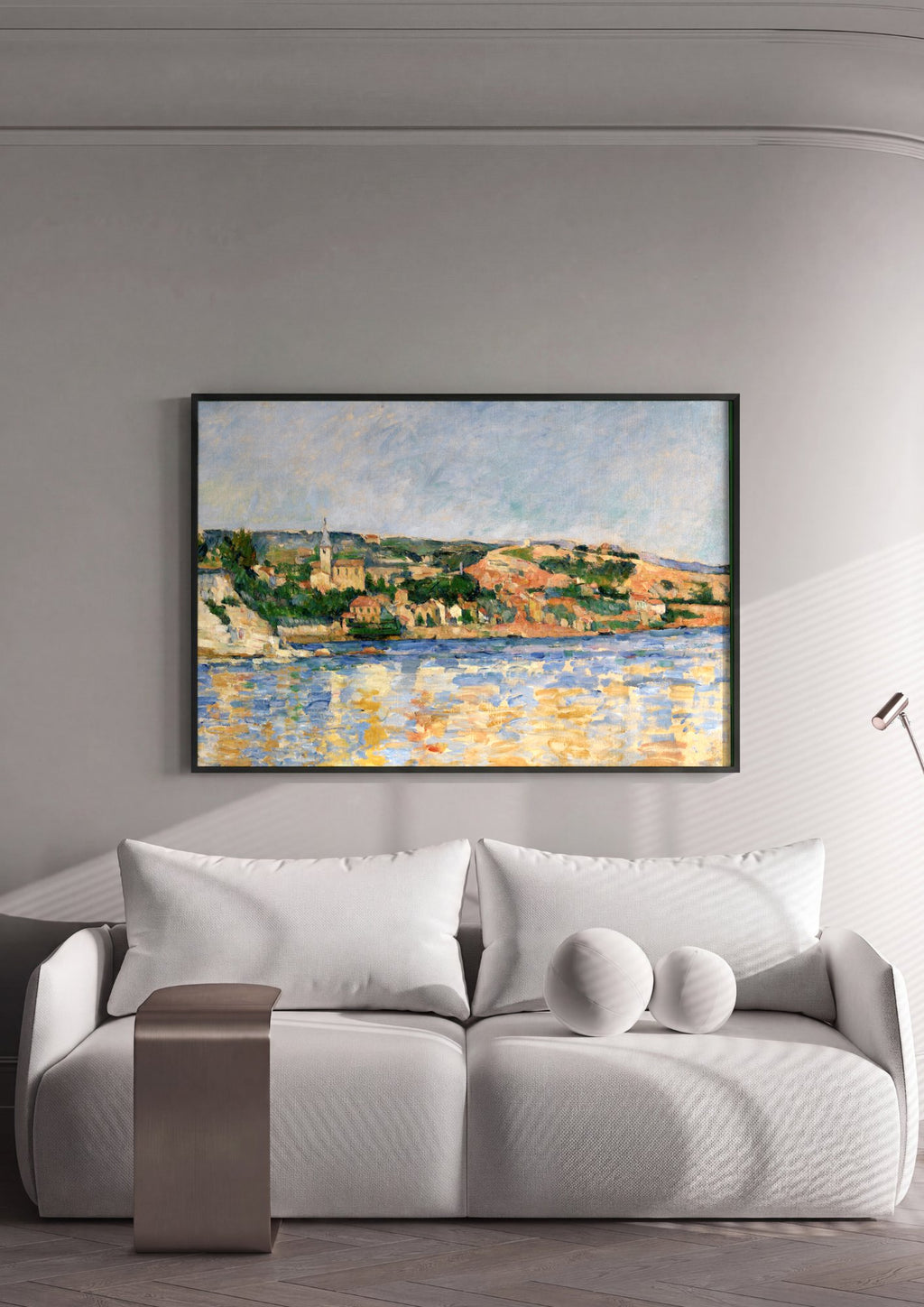 Quadro Decorativo A Baía de Marselha vista de L'Estaque - Paul Cézanne em ambiente decorado