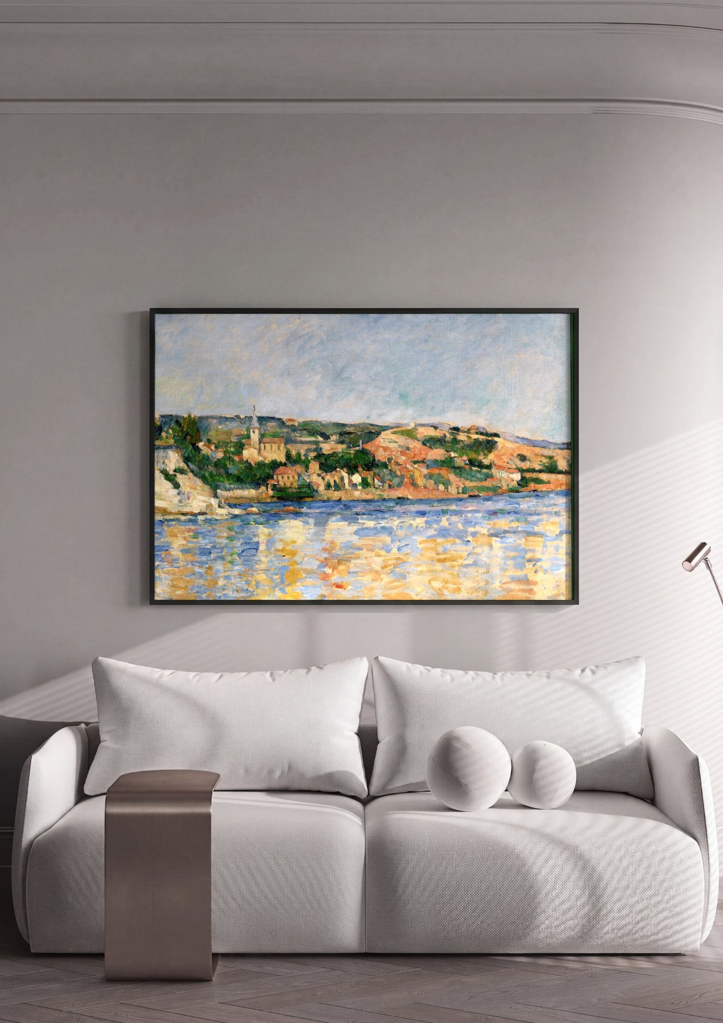 Quadro Decorativo A Baía de Marselha vista de L'Estaque - Paul Cézanne em ambiente decorado