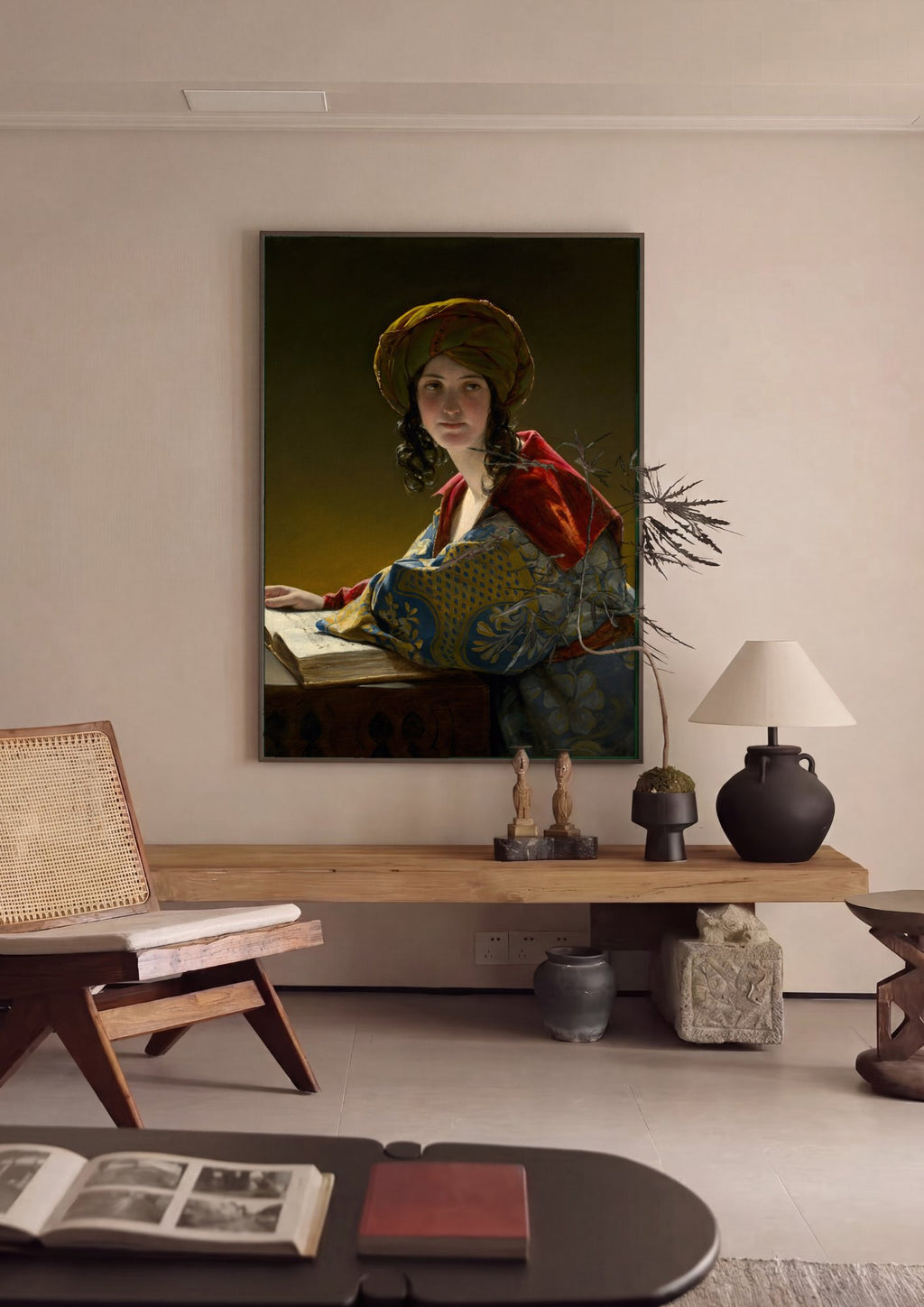 Quadro Decorativo A Leitora - Friedrich von Amerling em ambiente decorado