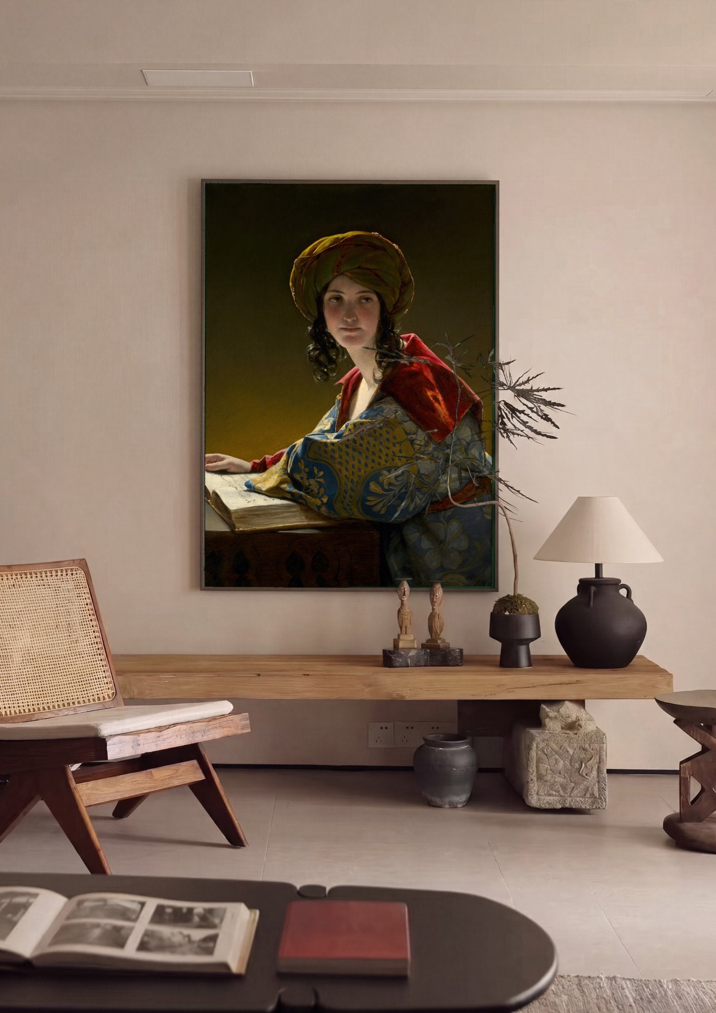 Quadro Decorativo A Leitora - Friedrich von Amerling em ambiente decorado