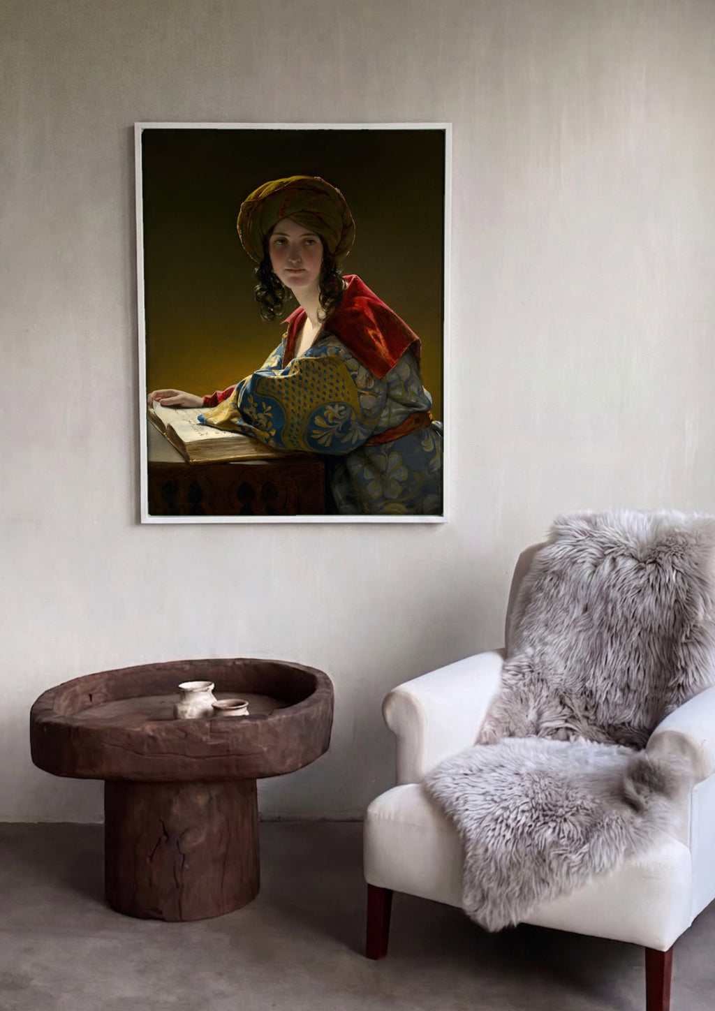 Quadro Decorativo A Leitora - Friedrich von Amerling em ambiente decorado