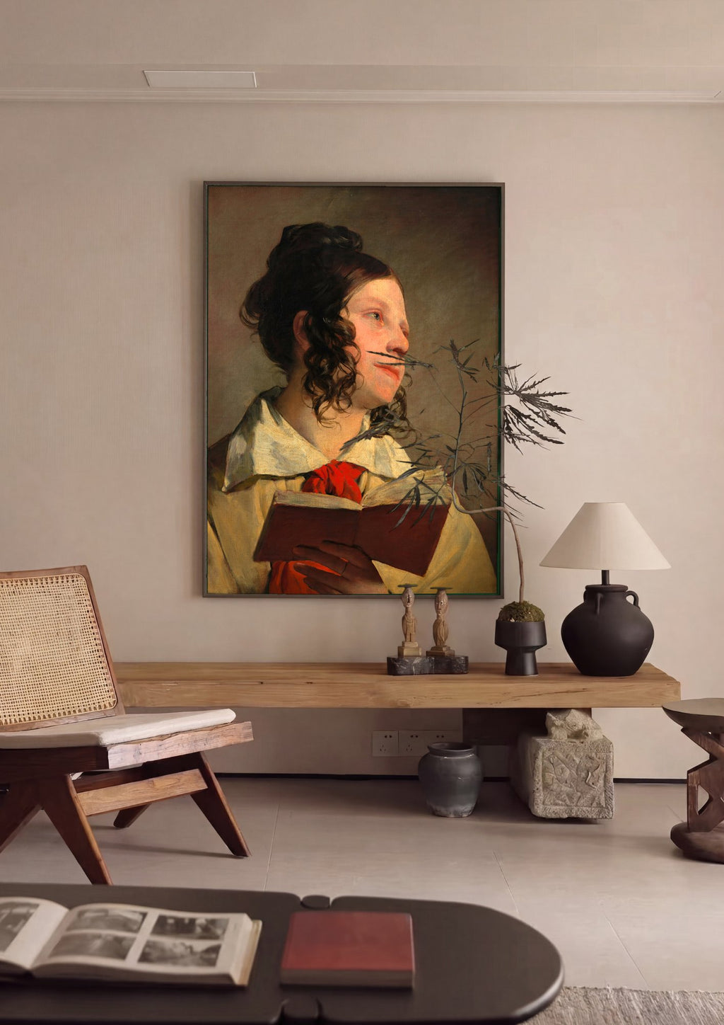 Quadro Decorativo A Leitora - Friedrich von Amerling em ambiente decorado