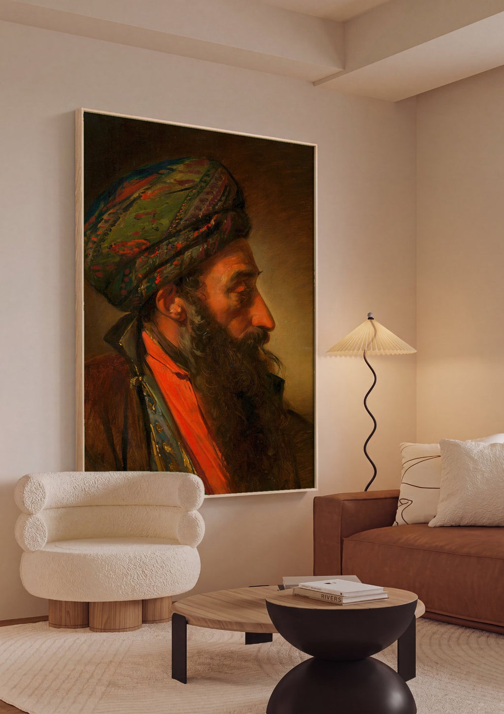 Quadro Decorativo 'O Sultão' - Friedrich Von Amerling em ambiente decorado