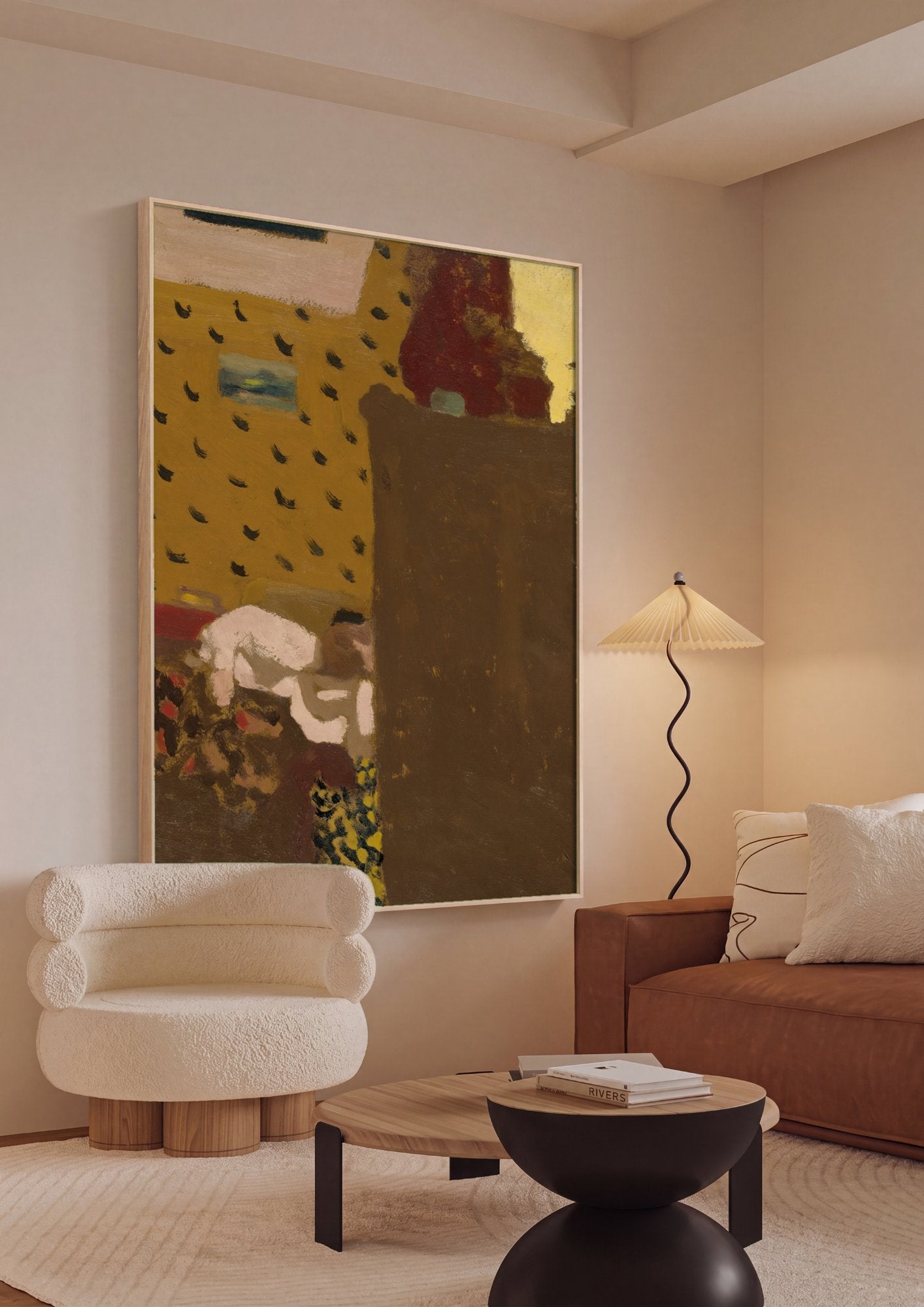 Quadro Decorativo Cena Íntima - Édouard Vuillard em ambiente decorado