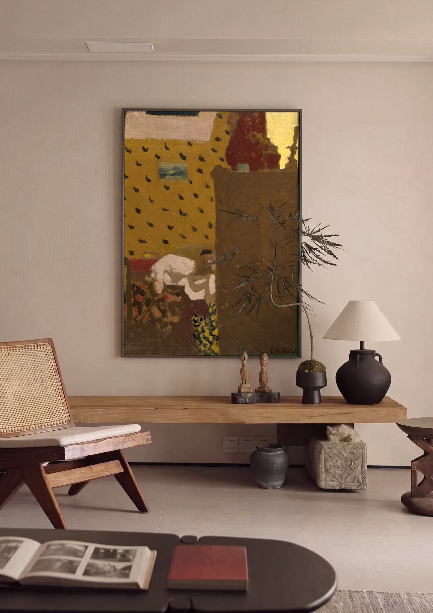 Quadro Decorativo Cena Íntima - Édouard Vuillard em ambiente decorado
