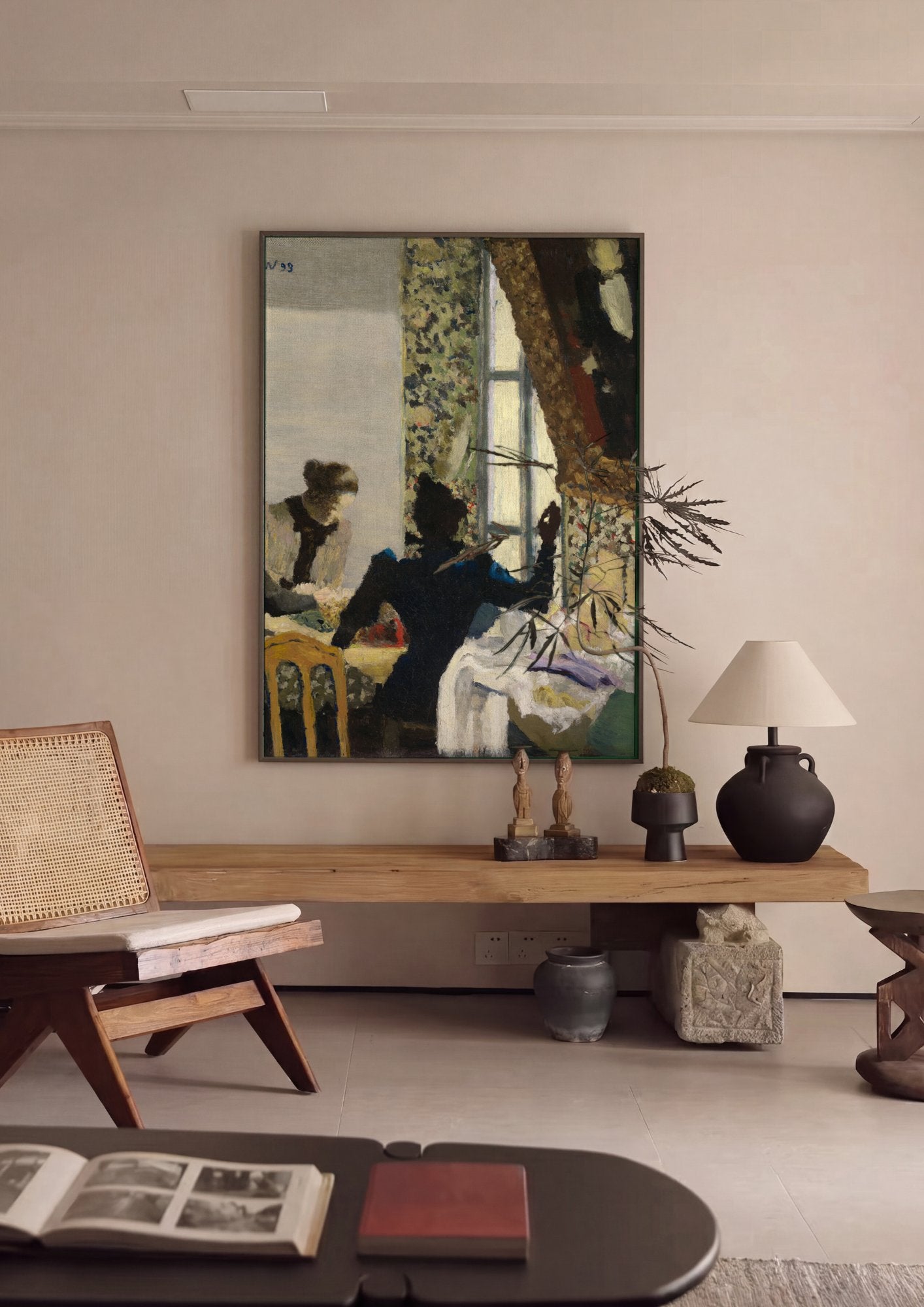 Quadro Decorativo Cena Íntima - Édouard Vuillard em ambiente decorado
