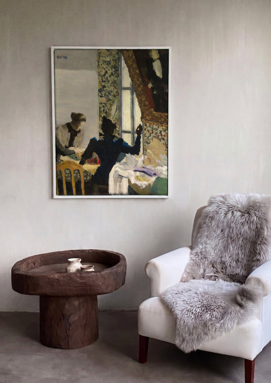 Quadro Decorativo Cena Íntima - Édouard Vuillard em ambiente decorado