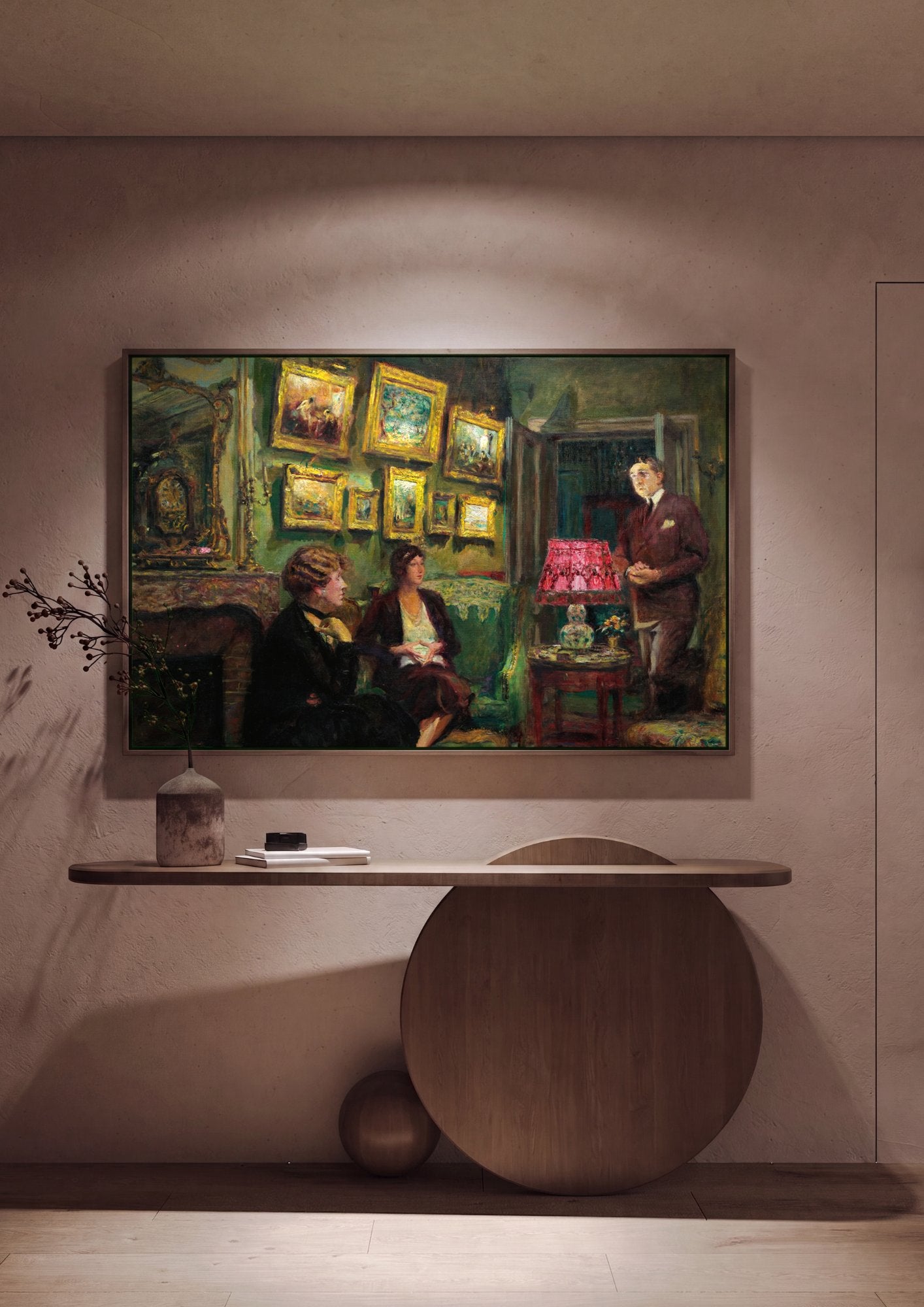 Quadro Decorativo A Conversa - Édouard Vuillard em ambiente decorado