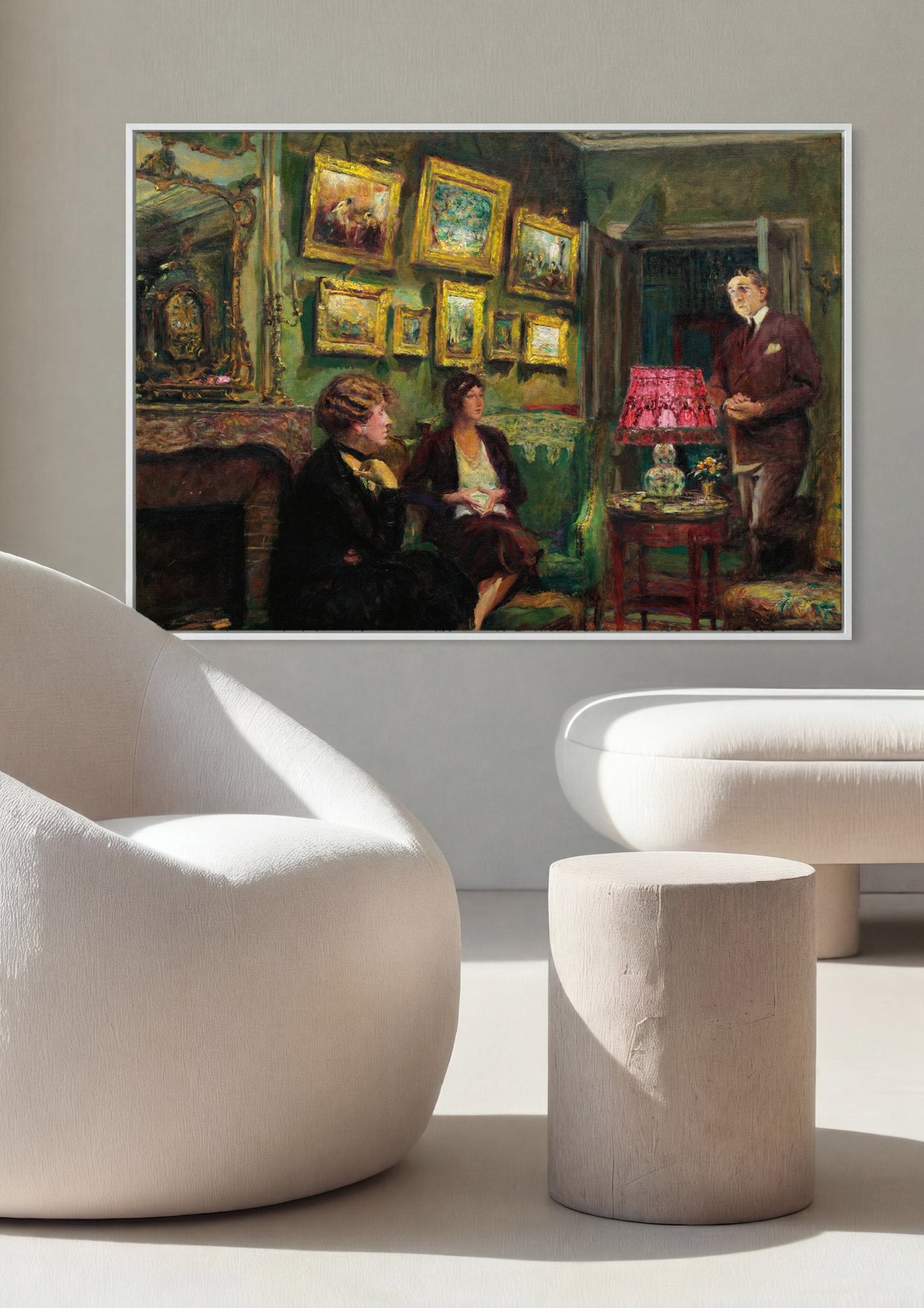 Quadro Decorativo A Conversa - Édouard Vuillard em ambiente decorado
