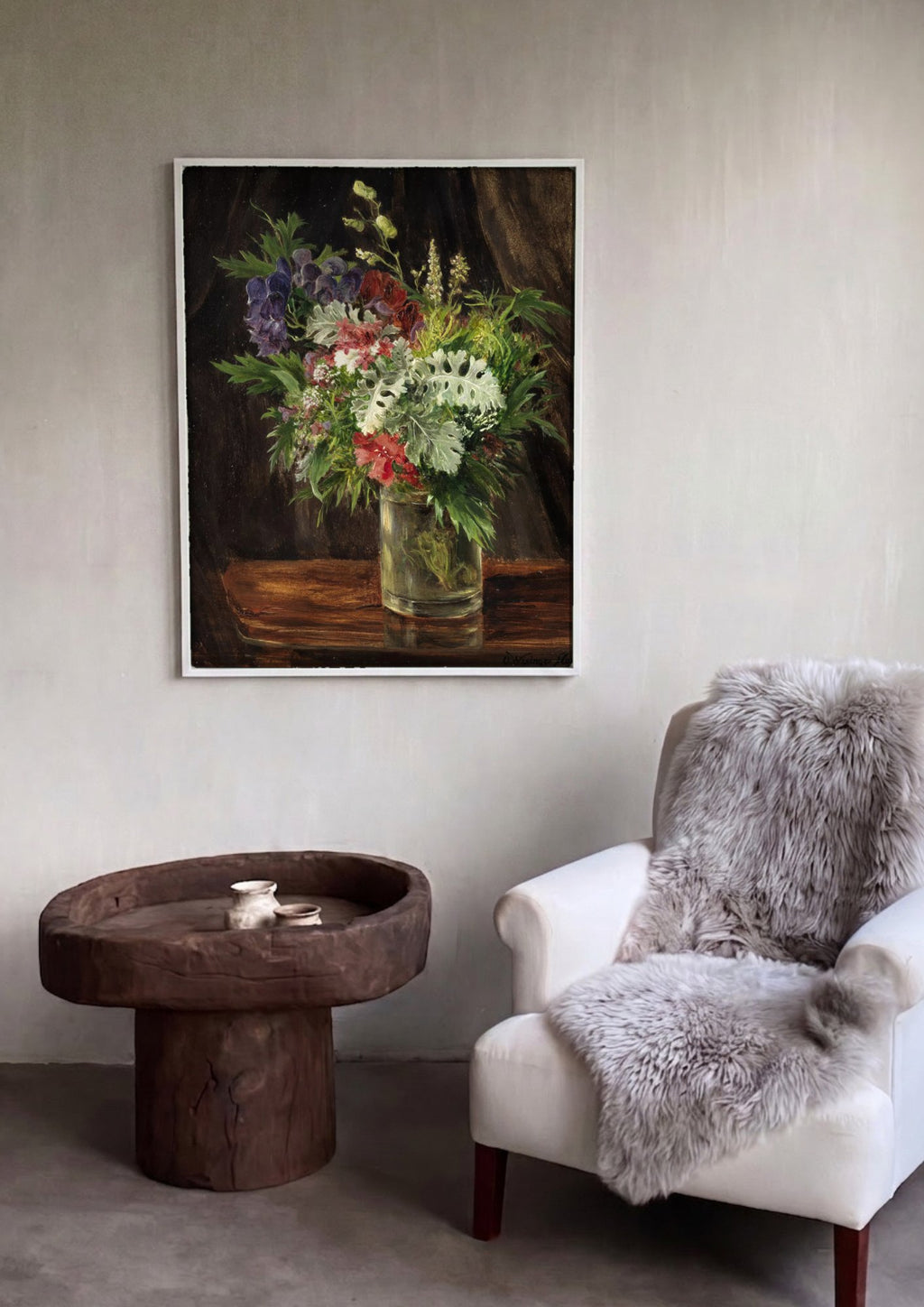 Quadro Decorativo Buquê de Flores - Olga Wisinger-Florian | quadro emoldurado na parede